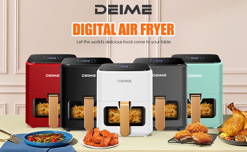 DEIME Air Fryer 4.2 QT 1200W (White)