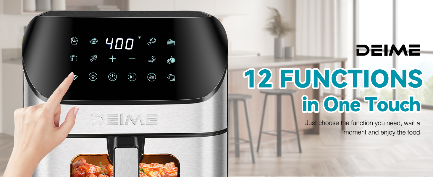 DEIME Air Fryer 6.2 QT 1500W