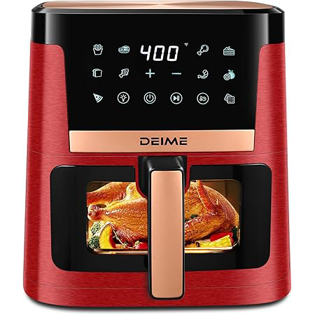 DEIME Air Fryer 7.5 QT 1700W (Red)