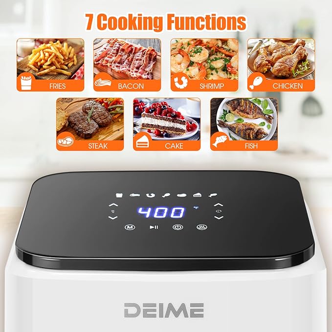 DEIME Air Fryer 4.2 QT 1200W (White)